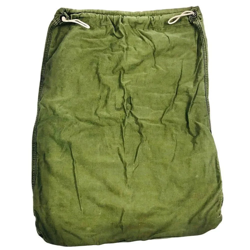 Vintage Militaria Military Army Duffle Drawstring Bag